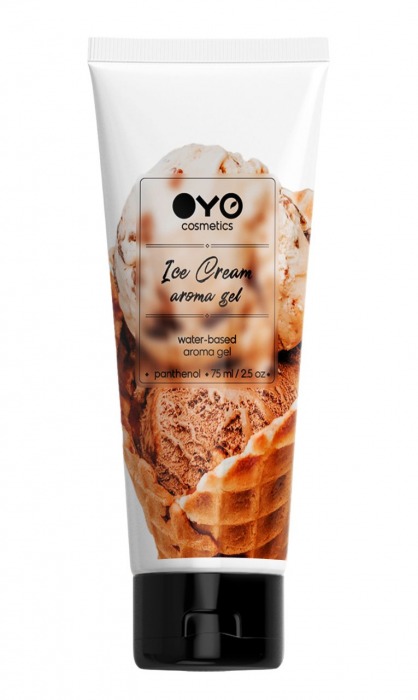 Лубрикант на водной основе OYO Aroma Gel Ice Cream с ароматом пломбира - 75 мл. - OYO - купить с доставкой в Нижнекамске