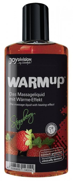 Разогревающее масло WARMup Strawberry - 150 мл. - Joy Division - купить с доставкой в Нижнекамске
