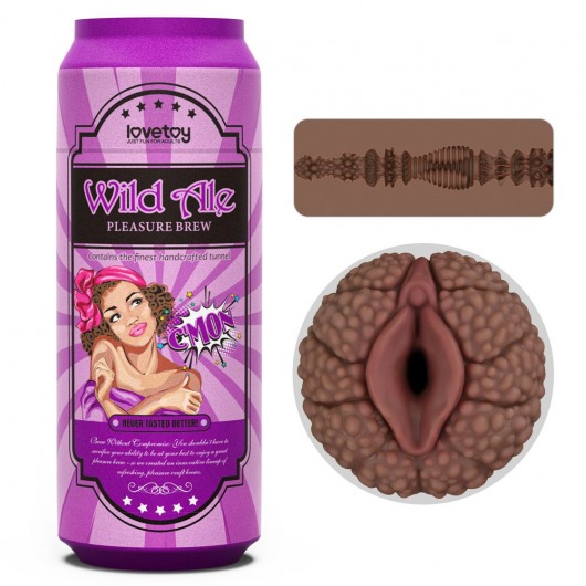 Коричневый мастурбатор-вагина Pleasure Brew Masturbator-Wild Ale в банке - Lovetoy - в Нижнекамске купить с доставкой