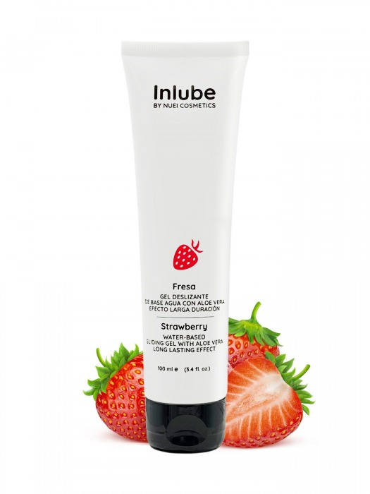 Лубрикант на водной основе Nuei Inlube с алоэ вера и ароматом клубники - 100 мл. - Nuei cosmetics - купить с доставкой в Нижнекамске