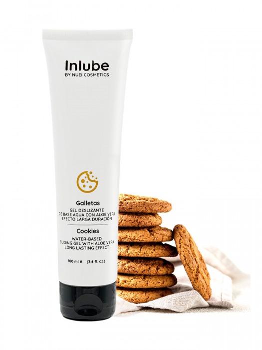 Лубрикант на водной основе Nuei Inlube с алоэ вера и ароматом печенья - 100 мл. - Nuei cosmetics - купить с доставкой в Нижнекамске