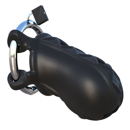 Черный замок верности Extreme Silicone Cock Blocker - Pipedream - купить с доставкой в Нижнекамске
