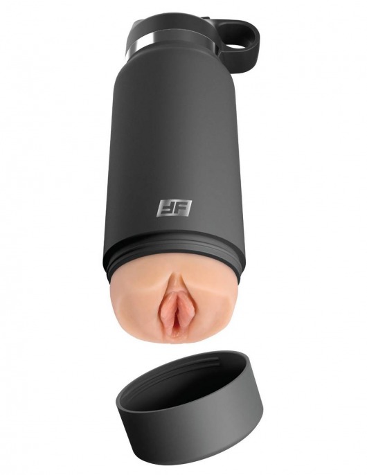 Серый мастурбатор в виде бутылки F*ck Flask - Pipedream - в Нижнекамске купить с доставкой
