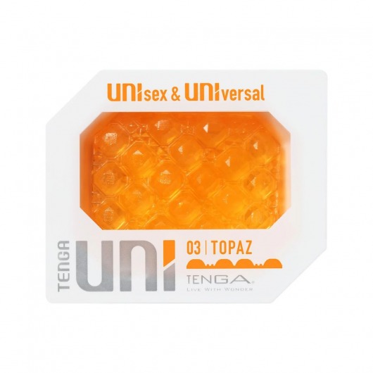 Оранжевый мастурбатор-стимулятор Tenga Uni Topaz - Tenga - в Нижнекамске купить с доставкой