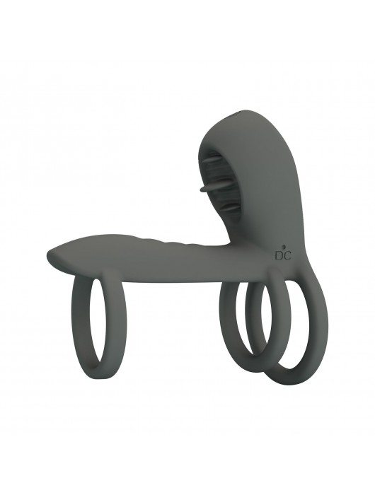 Серая насадка на пенис с 12 режимами вибрации - Baile - в Нижнекамске купить с доставкой