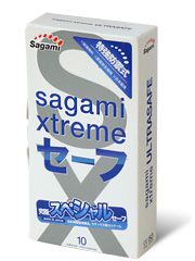 Презервативы Sagami Xtreme Ultrasafe с двойным количеством смазки - 10 шт. - Sagami - купить с доставкой в Нижнекамске