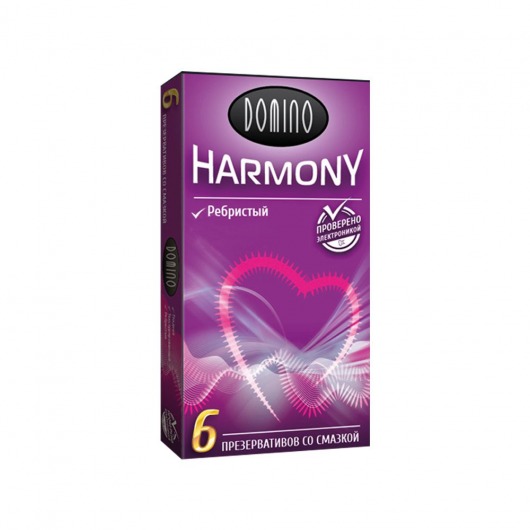 Презервативы с рёбрышками Domino Harmony - 6 шт. - Domino - купить с доставкой в Нижнекамске