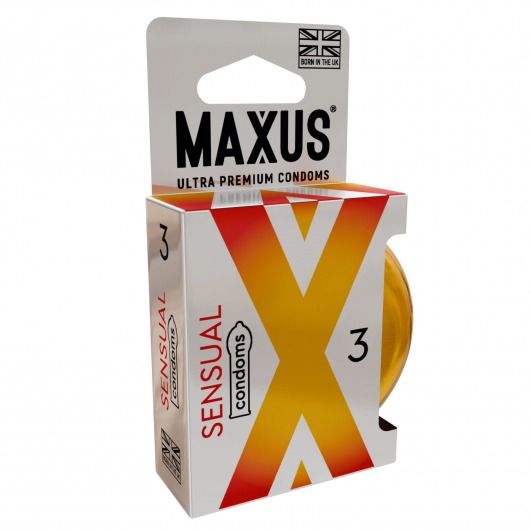 Презервативы анатомической формы Maxus Sensual - 3 шт. - Maxus - купить с доставкой в Нижнекамске