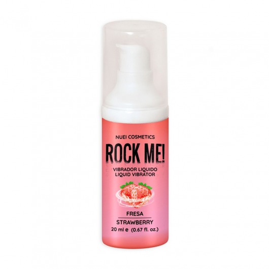 Жидкий вибратор Nuei Rock Me! с ароматом клубники - 20 мл. - Nuei cosmetics - купить с доставкой в Нижнекамске