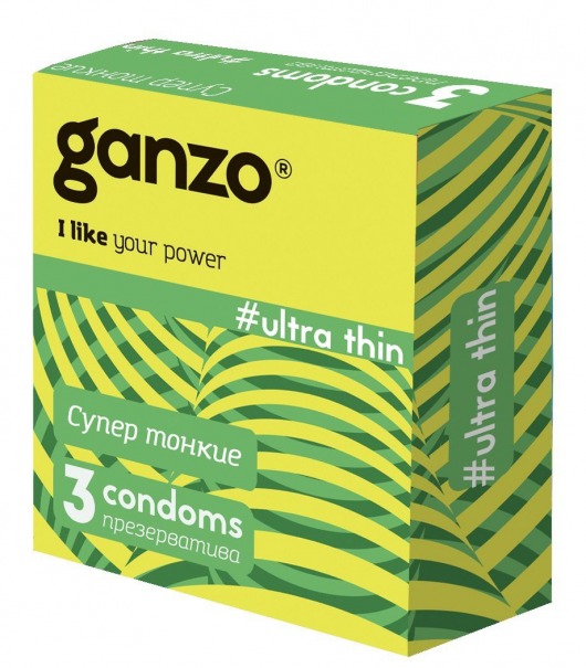 Ультратонкие презервативы Ganzo Ultra thin - 3 шт. - Ganzo - купить с доставкой в Нижнекамске