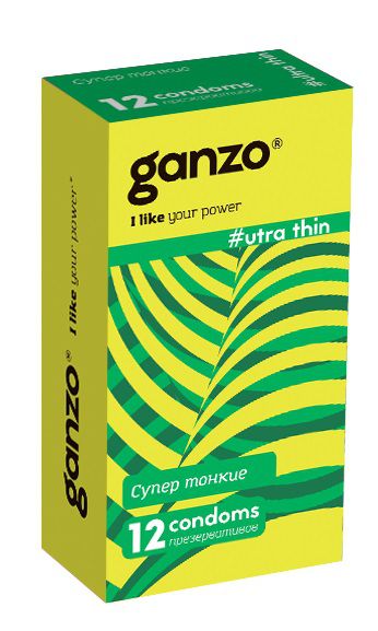 Ультратонкие презервативы Ganzo Ultra thin - 12 шт. - Ganzo - купить с доставкой в Нижнекамске