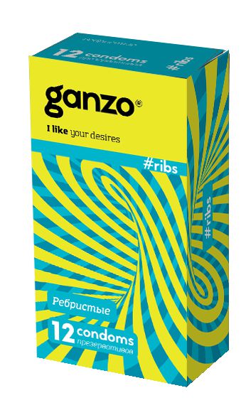 Презервативы с ребристой структурой Ganzo Ribs - 12 шт. - Ganzo - купить с доставкой в Нижнекамске