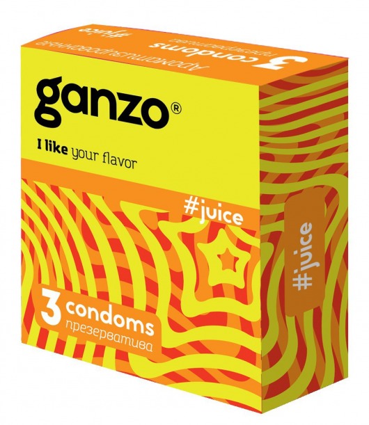 Ароматизированные презервативы Ganzo Juice - 3 шт. - Ganzo - купить с доставкой в Нижнекамске