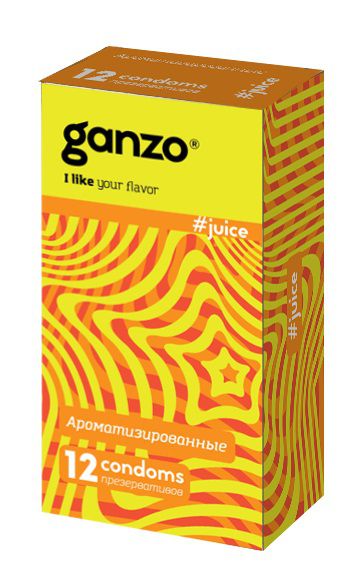 Ароматизированные презервативы Ganzo Juice - 12 шт. - Ganzo - купить с доставкой в Нижнекамске