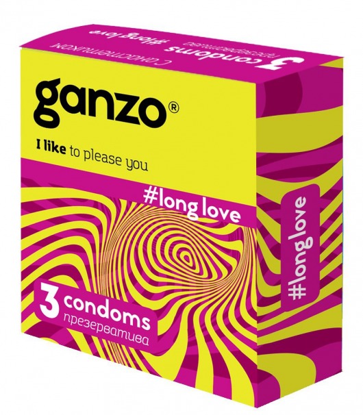 Презервативы с анестетиком для продления удовольствия Ganzo Long Love - 3 шт. - Ganzo - купить с доставкой в Нижнекамске