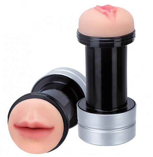 Двусторонний мастурбатор REALSTUFF 2 IN 1 HUMMER MOUTH   VAGINA - ротик и вагина - Dream Toys - в Нижнекамске купить с доставкой