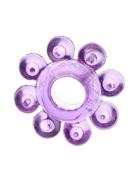 Мягкая фиолетовая гелевая насадка - Toyfa Basic - в Нижнекамске купить с доставкой