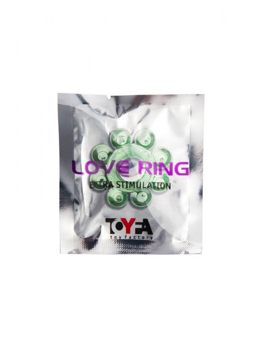 Зеленое эрекционное кольцо-цветок - Toyfa Basic - в Нижнекамске купить с доставкой