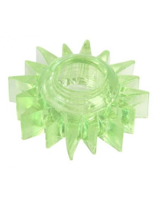 Зеленое эрекционное кольцо-солнце - Toyfa Basic - в Нижнекамске купить с доставкой