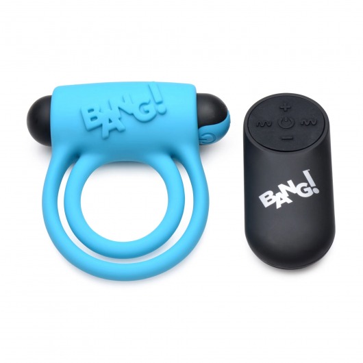 Голубое эрекционное виброкольцо 28X Remote Control Vibrating Cock Ring   Bullet - XR Brands - в Нижнекамске купить с доставкой