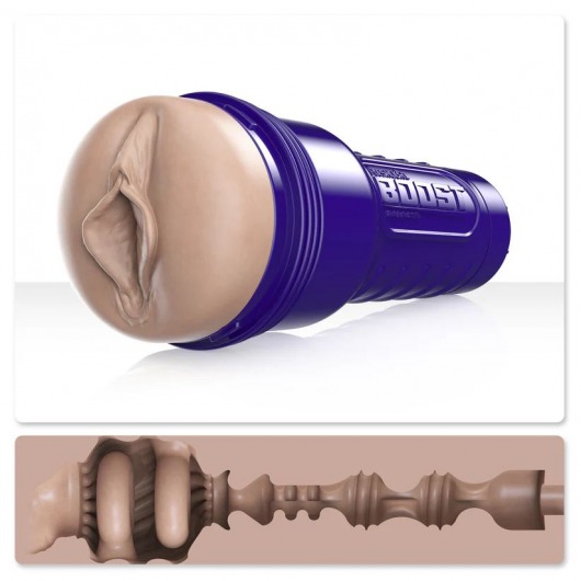 Телесный мастурбатор-вагина Fleshlight Boost Bang - Fleshlight - в Нижнекамске купить с доставкой