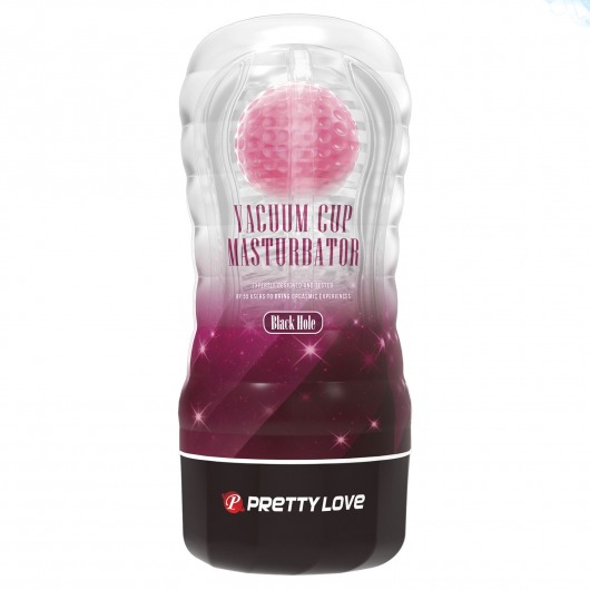 Прозрачный текстурированный мастурбатор Vacuum Cup Masturbator Black Hole - Baile - в Нижнекамске купить с доставкой