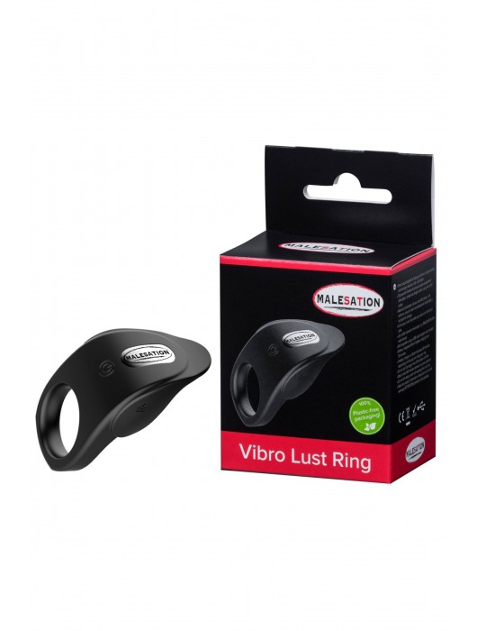 Черное эрекционное виброкольцо Vibro Lust Ring - MALESATION - в Нижнекамске купить с доставкой