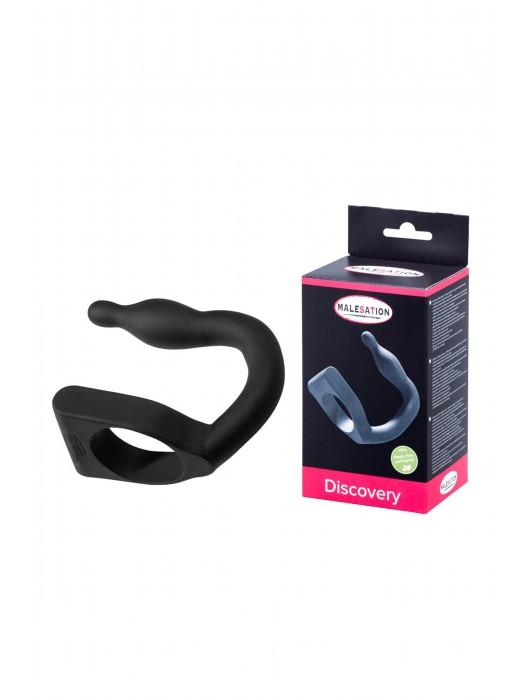 Эрекционное кольцо с вибровтулкой Discovery - MALESATION - в Нижнекамске купить с доставкой