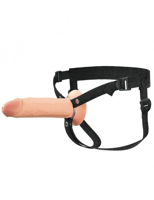 Полый страпон на ремнях 8’’ Hollow Silicone Strap-on - Pipedream - купить с доставкой в Нижнекамске