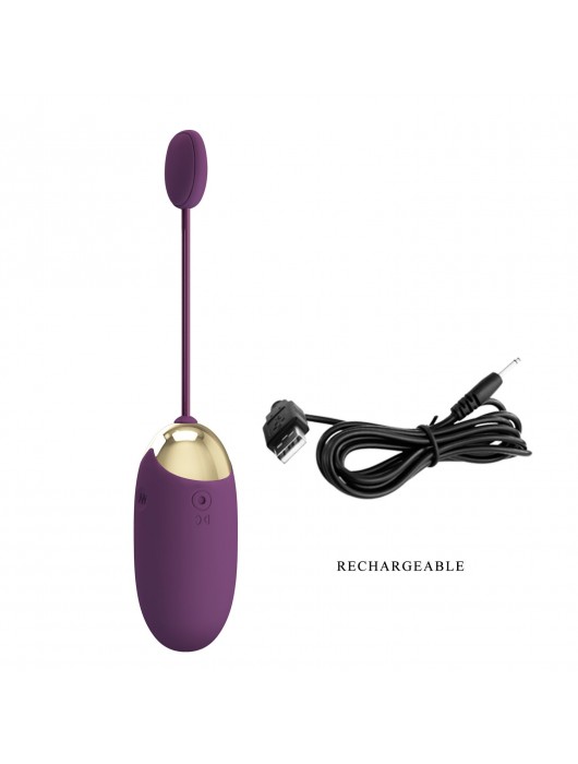 Фиолетовое виброяйцо Abner с управлением через приложение - Baile