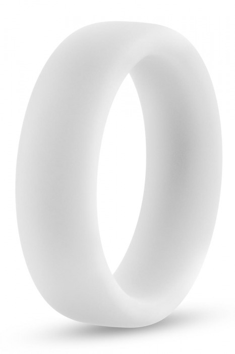 Белое люминесцентное эрекционное кольцо Silicone Glo Cock Ring - Blush Novelties - в Нижнекамске купить с доставкой
