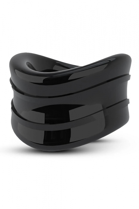 Черное эрекционное кольцо на мошонку Beef Ball Stretcher Snug - Blush Novelties - в Нижнекамске купить с доставкой