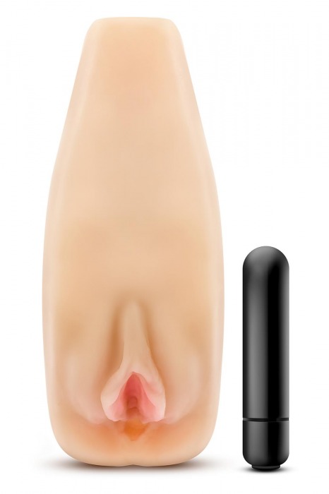 Мастурбатор-вагина с вибрацией Soft   Wet Natasha Realistic Beige Masturbator - Blush Novelties - в Нижнекамске купить с доставкой