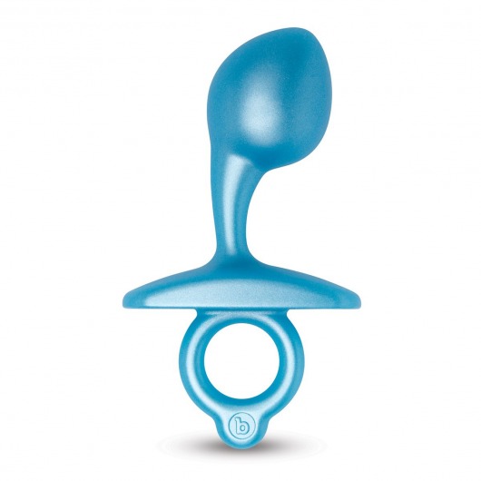 Голубая анальная пробка для массажа простаты Bulb Silicone Prostate Plug - 10,7 см. - b-Vibe - в Нижнекамске купить с доставкой