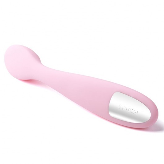 Нежно-розовый клиторальный вибратор Keri Pale Pink - 17 см. - Svakom