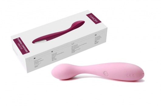 Нежно-розовый клиторальный вибратор Keri Pale Pink - 17 см. - Svakom