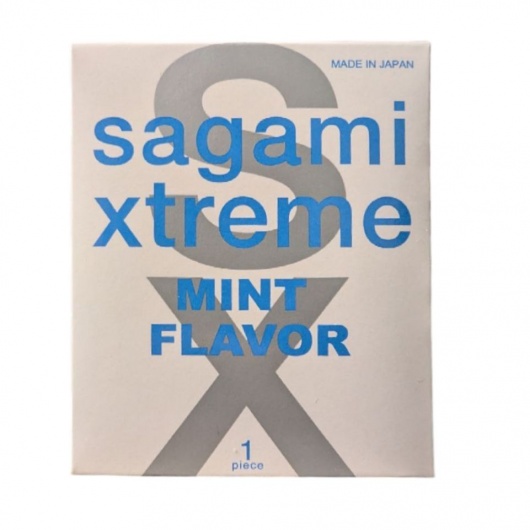 Презерватив Sagami Xtreme Mint с ароматом мяты - 1 шт. - Sagami - купить с доставкой в Нижнекамске