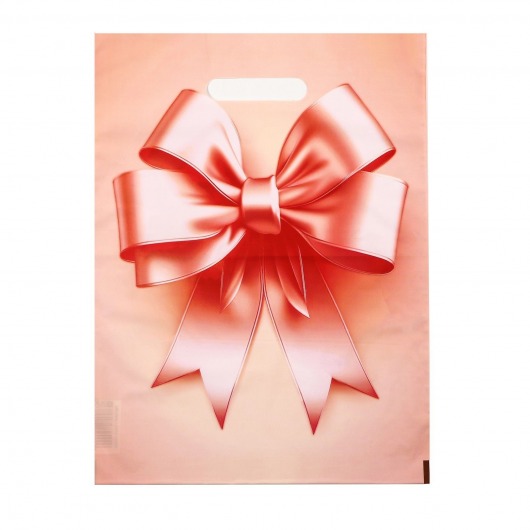 Пакет с принтом в виде банта с вырубной ручкой (30х40 см) - Сима-Ленд - купить с доставкой в Нижнекамске
