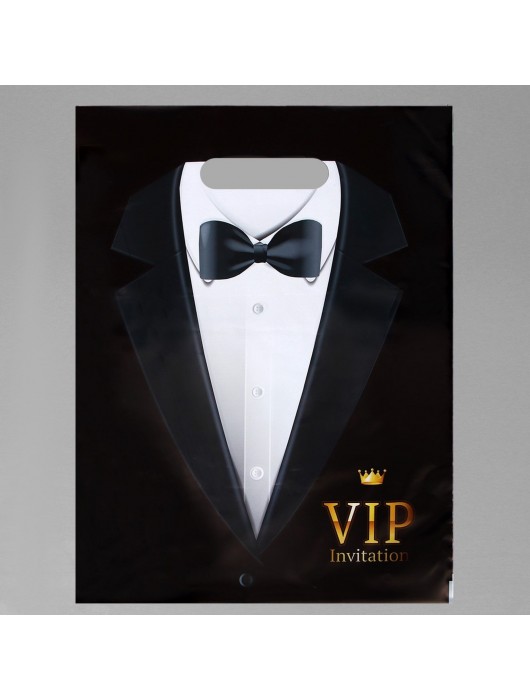 Пакет «Смокинг VIP» полиэтиленовый с вырубной ручкой (30х40 см) - UPAK LAND - купить с доставкой в Нижнекамске