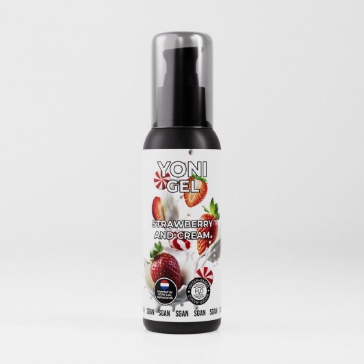 Лубрикант для орального секса SGAN со вкусом клубники со сливками - 100 мл. - SGAN - купить с доставкой в Нижнекамске