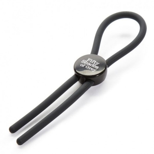 Тёмно-серое эрекционное кольцо с зажимом Again and Again Adjustable Cock Ring - Fifty Shades of Grey - в Нижнекамске купить с доставкой