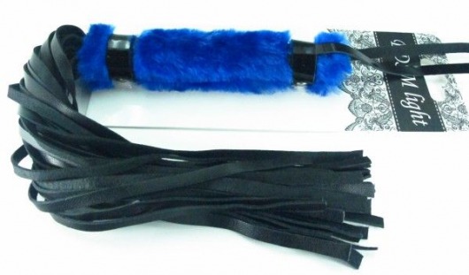 Нежная плеть с синим мехом BDSM Light - 43 см. - БДСМ Арсенал - купить с доставкой в Нижнекамске