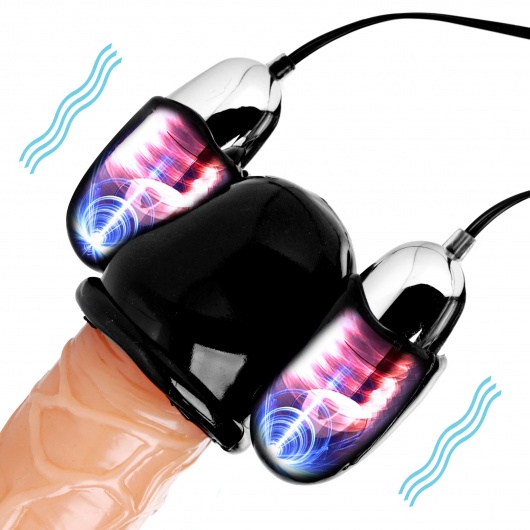 Черная стимулирующая насадка для головки полового члена Multi Speed Vibrating Penis Head Teaser - XR Brands - в Нижнекамске купить с доставкой