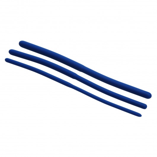 Набор из 3 синих силиконовых уретральных расширителей Invasion Silicone Urethral Sound Trainer Set - XR Brands - купить с доставкой в Нижнекамске