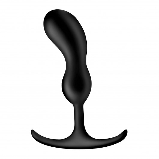 Черный массажер простаты с утяжелителями Premium Silicone Weighted Prostate Plug Medium - 16,3 см. - XR Brands - в Нижнекамске купить с доставкой