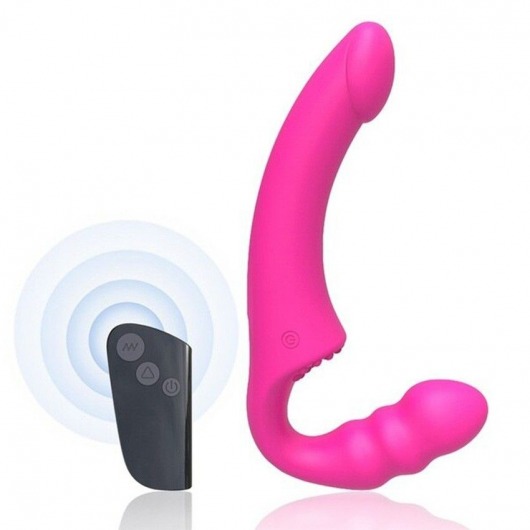 Розовый безремневой страпон Straples Strap-On Dildo - Erokay - купить с доставкой в Нижнекамске