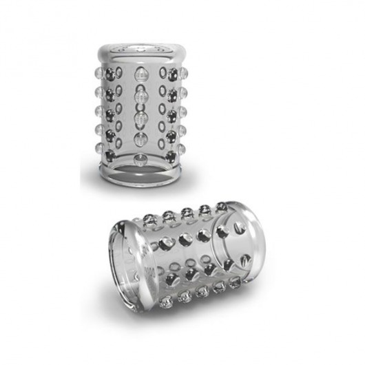 Прозрачная насадка на пенис с шишечками STAY HARD COCK SLEEVE 02 CLEAR - Blush Novelties - в Нижнекамске купить с доставкой