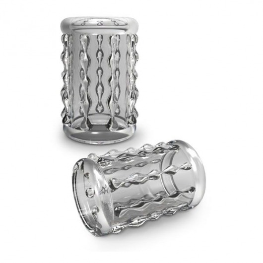 Прозрачная насадка с бороздками STAY HARD COCK SLEEVE 04 CLEAR - Blush Novelties - в Нижнекамске купить с доставкой