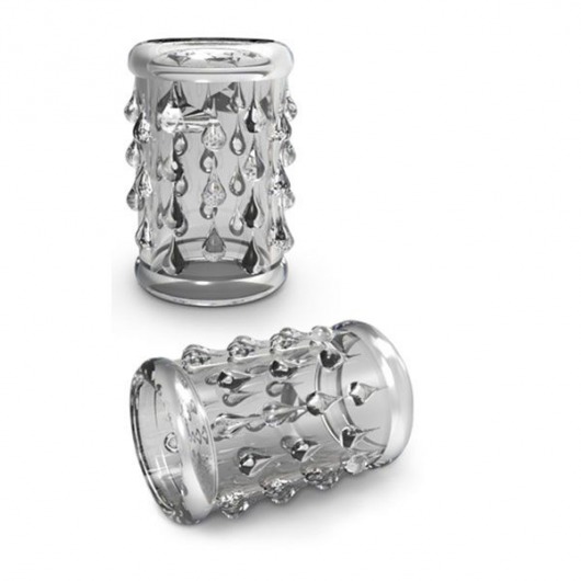 Прозрачная насадка с капельками STAY HARD COCK SLEEVE 05 CLEAR - Blush Novelties - в Нижнекамске купить с доставкой