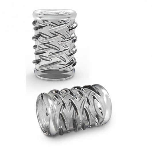 Прозрачная насадка с объёмными чёрточками STAY HARD COCK SLEEVE 06 CLEAR - Blush Novelties - в Нижнекамске купить с доставкой